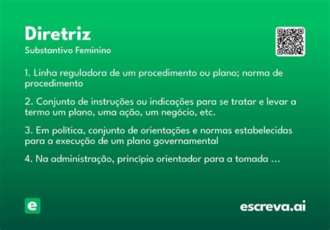 O Que Significa Diretriz - Diretriz - Significado e Sinônimo - escreva.ai