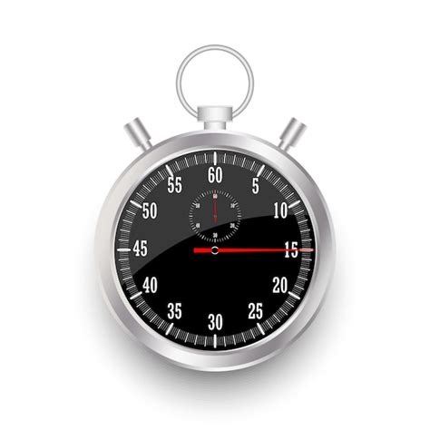 Premium Vector | Realistic classic stopwatch Time counter with dial ...