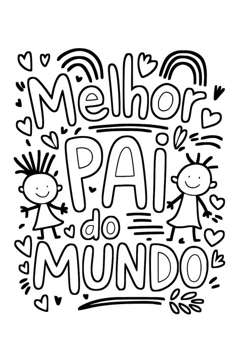 Pintura Dia Dos Pais - Desenhos para colorir Dia dos pais - Para imprimir e pintar