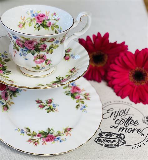 Tazza Da Tea Royal Albert Collezione Moss Rose Enjoy Coffee And More