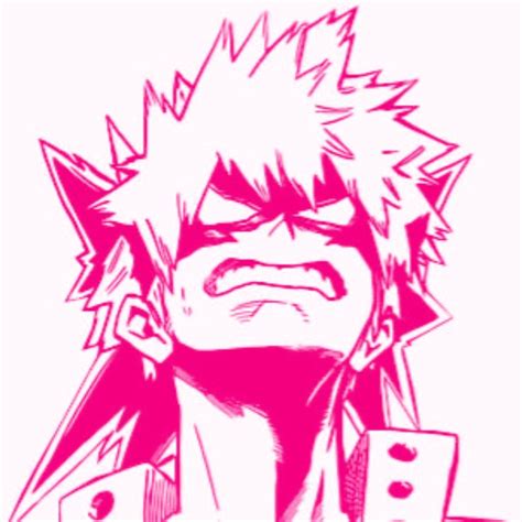 Bakugou Pink Manga Icon Manga Quadrinhos