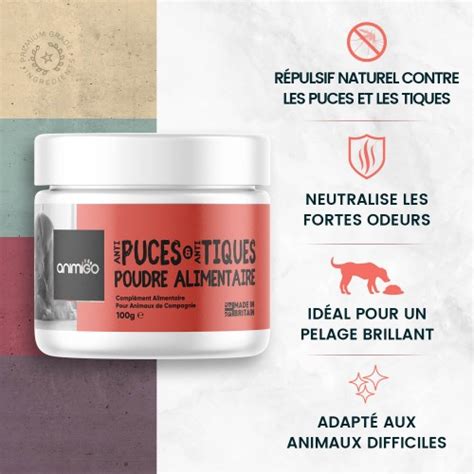 Poudre Anti Puces Pour Chiens Et Chats R Pulsif Naturel Animigo