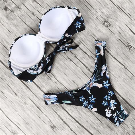 Bikini Push Up F R Frauen Sexy Bademode Brasilianischer Tanga Strand Sommer Spargut