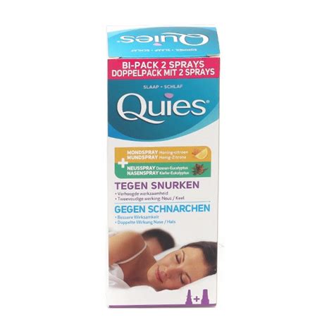 Quies Anti Ronflement Nocturne Pack Spray Buccal Et Nasal