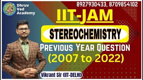 Iit Jam Pyq Series Stereochemistry By Vikrant Sir