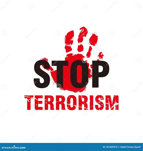 Stop Terrorism Banner Vector Illustration 147786748