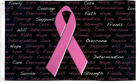 Pink Ribbon Inspirational 3×5 Flag I Americas Flags