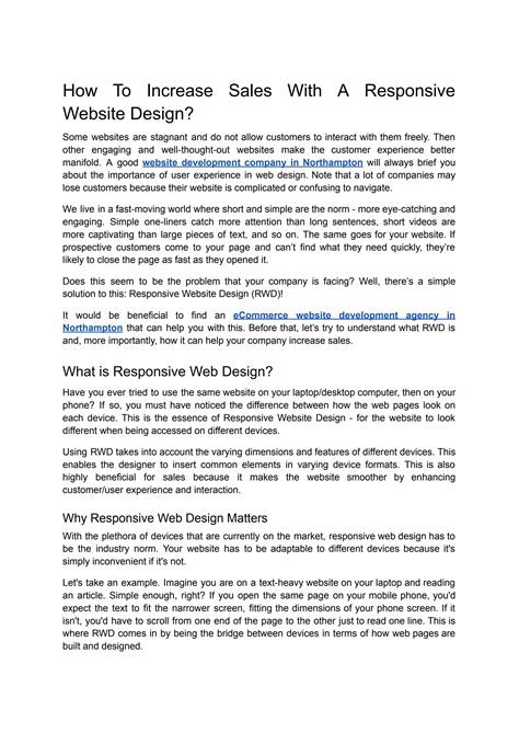 How To Increase Sales With A Responsive Website Design? by onetoone