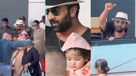 Ranbir Kapoor Holds Daughter Raha Close As He Returns From Vacation