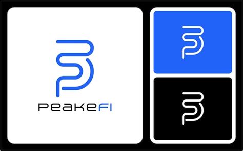 Premium Vector | Letter fp line