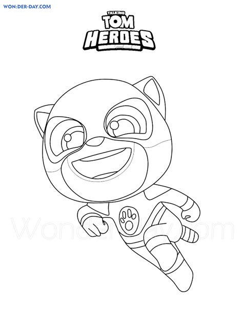 Talking Tom Hero Coloring Pages