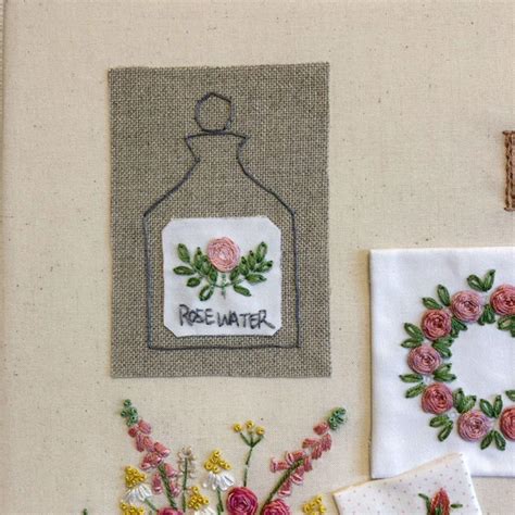 青木和子 刺繍 完成品 バラのコラージュ ステッチライフ 四季の庭日々の暮らし 小売