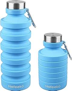 Nefeeko Collapsible Water Bottle Ml Reuseable Foldable Water