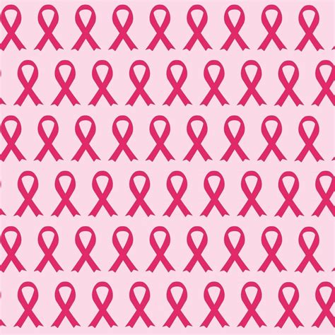 Breast Cancer Awareness Pink Ribbon Seamless Pattern Background Vector ...