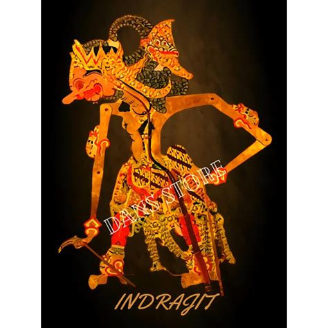 Jual Poster Wayang Kulit Indrajit Hiasan Dinding Sebagai Pajangan Atau