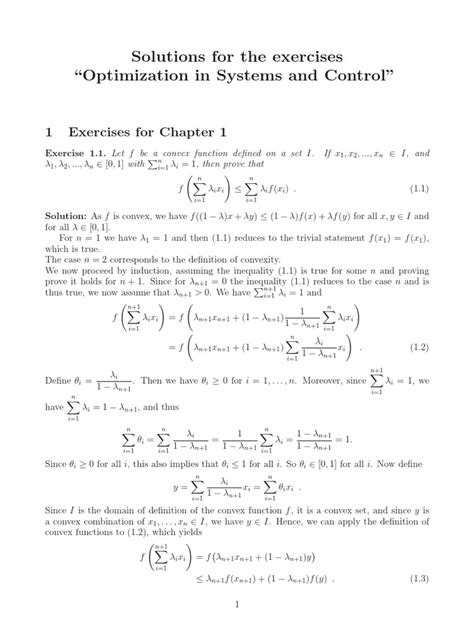 Exercises With Solutions PDF | PDF | Mathematical Optimization | Linear ...