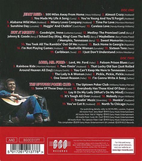 Jerry Reed Jerry Reed Hot A Mighty Lord Mr Ford The Uptown