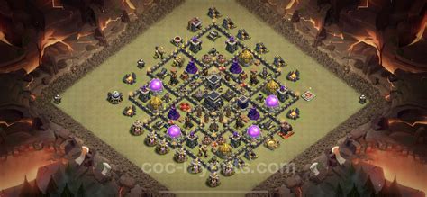 Best Anti 3 Stars War Base Th9 With Link Hybrid 2023 Town Hall Level