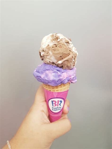 Aesthetic Wallpaper Food Ice Cream Purple Brown Baskin Robbins Baskin