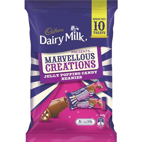 Cadbury Dairy Milk Marvellous Creations Jelly Popping Candy 10 Pack 160g | Woolworths