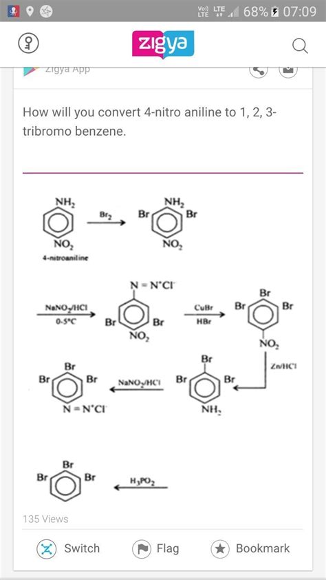 Nitro Aniline To Tribromo Benzene Brainly In