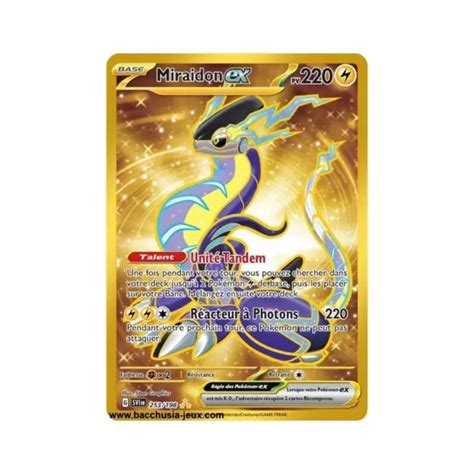 Carte Pokemon Miraidon Ex Full Art Secret Gold Ecarlate