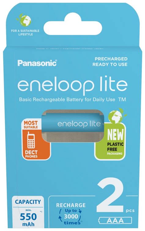 Technische Daten Panasonic Eneloop Lite Akku AAA Micro 550mAh 2er Pack