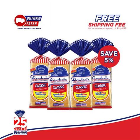 Gardenia Classic White Bread 600g Regular Slice X 4 Lazada Ph