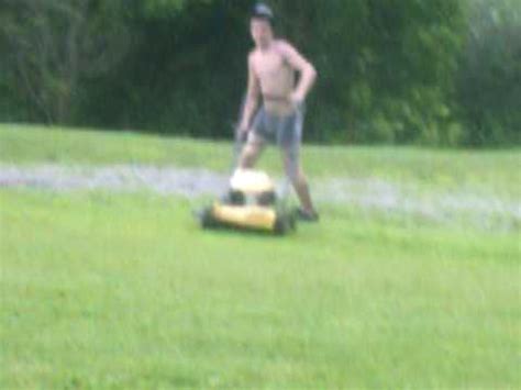 Storm Cutting Grass Half Naked YouTube