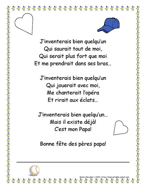 Poeme Fete Des Peres A Imprimer Primer