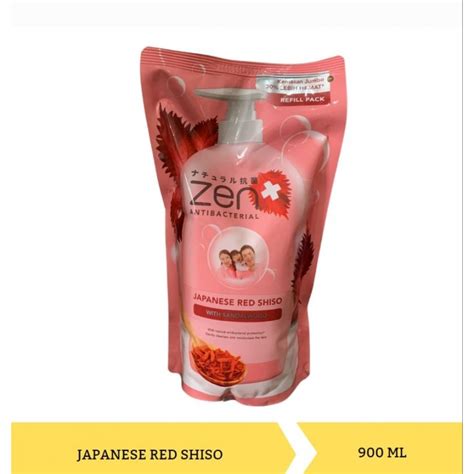 Jual Zen Anti Bacterial Japanese Red Shiso Sabun Cair Reffil 900ml