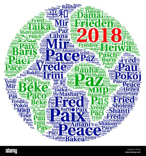 Peace Word Cloud In Different Languages Stock Photo Alamy