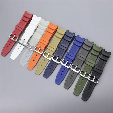 For Casio SGW100 Resin Watchband Suitable SGW 100 Men Rubber Waterproof