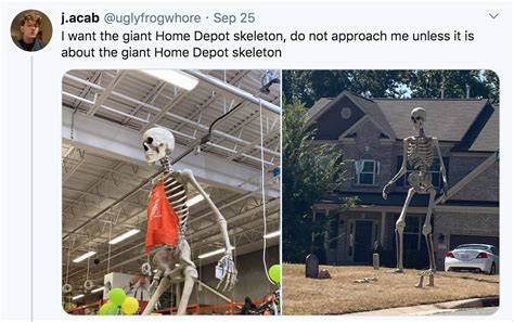 Only Approach Me | 12-Foot Tall Home Depot Skeleton | Know Your Meme