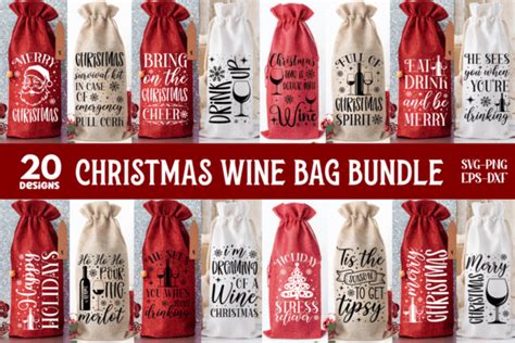 Christmas Wine Bag Svg Bundle Graphic By Craftart · Creative Fabrica