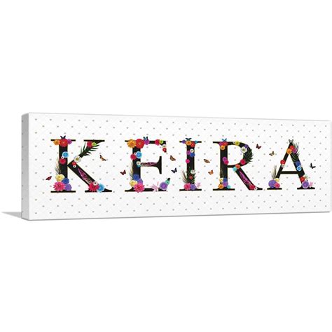 Artcanvas Keira Girls Name Room Decor Canvas Art Print Etsy