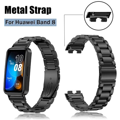 Huawei Band 8 I In Paslanmaz Elik Kay Metal Bitkiler Yedek Huawey Band8