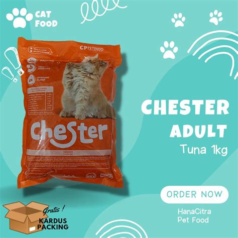 Jual Chester Makanan Kucing Dewasa Rasa Tuna 1kg Chester Adult Cat