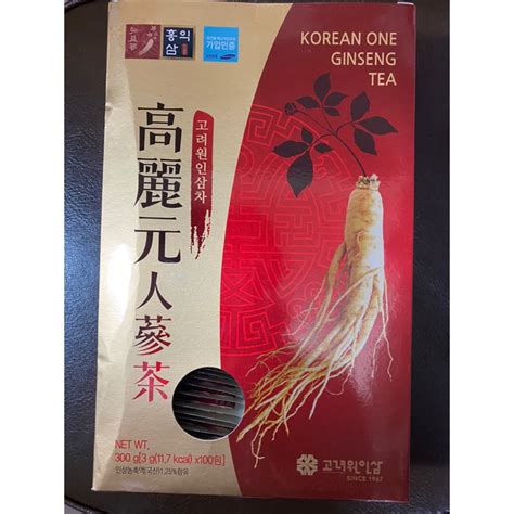 韓國製造 高麗元人蔘茶 蝦皮購物