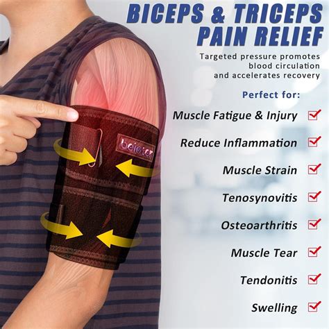 Beister Compression Upper Arm Brace - Biceps Tendonitis Support for Men