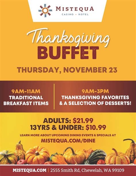 Thanksgiving Buffett - Chewelah Chamber of Commerce