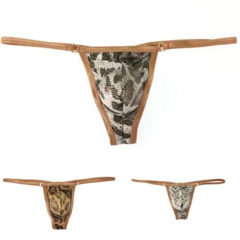 Sexy Print Bikini Bulge Etui String Tanga Slips für Herren Unterwäsche