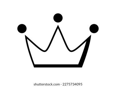 Black Crown Drawing Icon Doodle Outline Stock Vector (Royalty Free) 2275734095 | Shutterstock