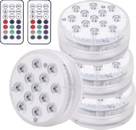 4 Pack Hot Tub Lights 16 Colors, Waterproof Underwater Pool Light ...