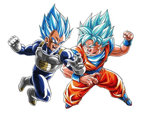 Goku SSJ Blue VS Vegeta SSJ Blue Full Power By Thugxart On DeviantArt