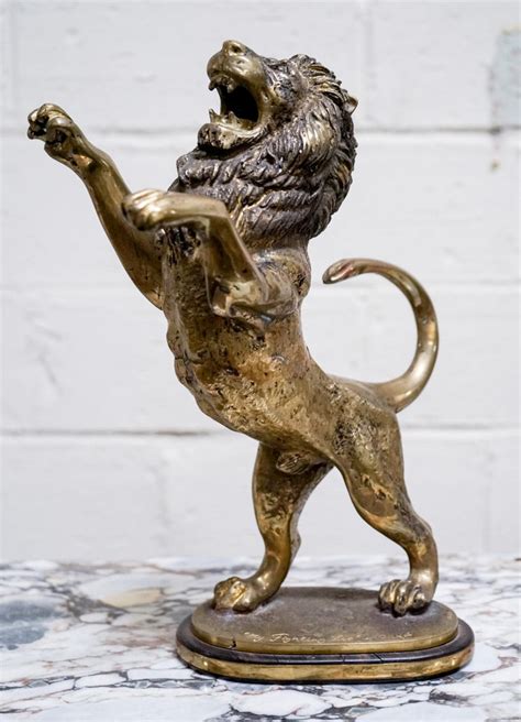 Bronze Lion Sculpture at 1stDibs