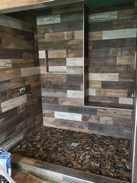 Wood Look Porcelain Tile Bathroom Decoomo