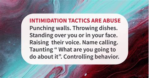 Intimidation Tactics Are Abuse - Reach Out Recovery