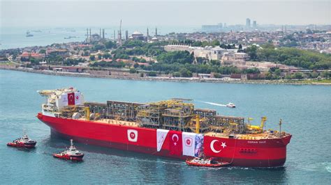turkiyes st floating gas platform osman gazi heads  black sea
