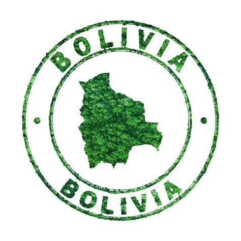 Premium Photo | Map of bolivia postal stamp sustainable development co2